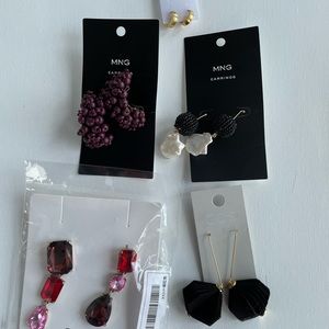 Lot of FUN Costume Earrings BRAND NEW from Mango, COS etc.
